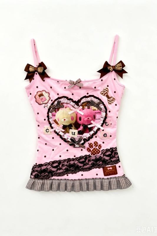 Red Devil Polka Dot Punk Camisole Tank Top 3 Colors