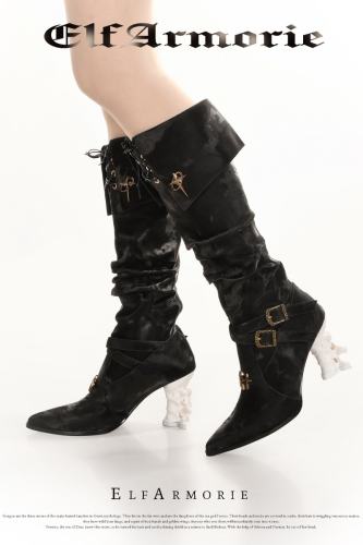 Elf Armorie Skeleton Gothic Lolita Boots 4 Colors