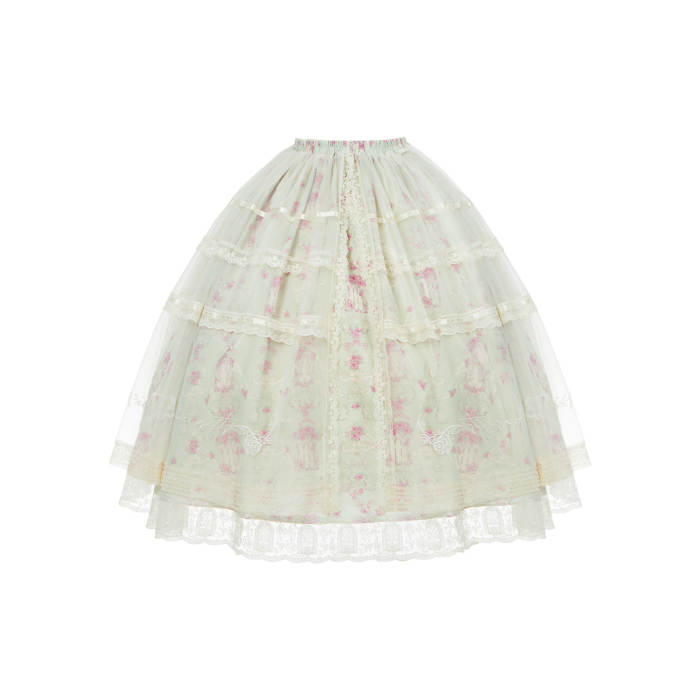 Withpuji ~When Wind Blows Over The Roses~ Floral Classic Lolita Dress and Blouse