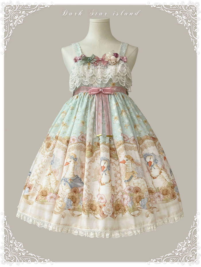 Dark Star Island Lilith's Farm Trip High Waist Lolita Jumper Dress