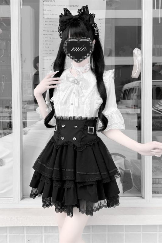 Cherry ~Puppet Sweet Tea~ Jirai Kei Skirt and Blouse 3 Colors