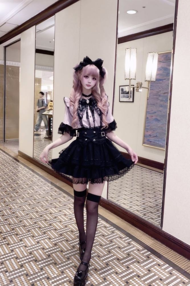 Cherry ~Puppet Sweet Tea~ Jirai Kei Skirt and Blouse 3 Colors