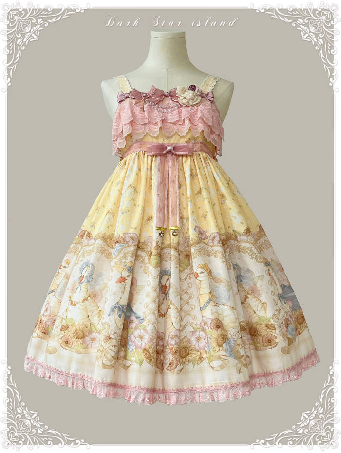 Dark Star Island Lilith's Farm Trip High Waist Lolita Jumper Dress