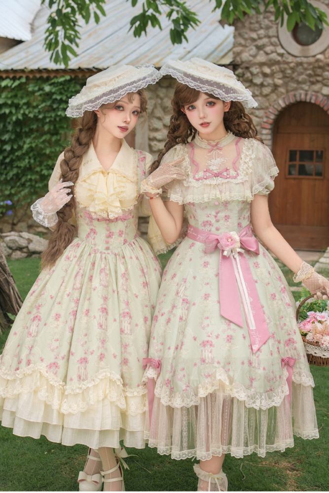 Withpuji ~When Wind Blows Over The Roses~ Lolita Hat and Belt