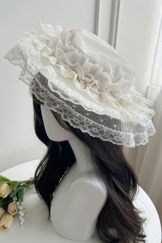 Withpuji ~When Wind Blows Over The Roses~ Lolita Hat and Belt