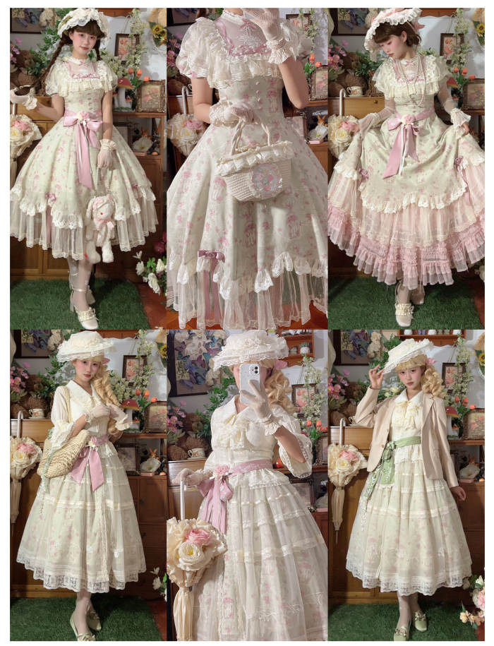 Withpuji ~When Wind Blows Over The Roses~ Lolita Hat and Belt
