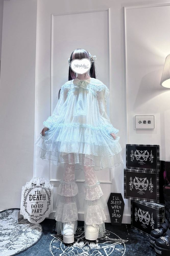 Pink Rabbit ~Sea Salt Soda~ Jirai Kei Dress and Long Trousers