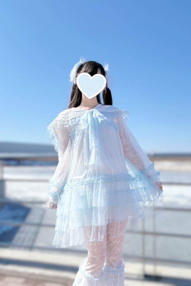 Pink Rabbit ~Sea Salt Soda~ Jirai Kei Dress and Long Trousers