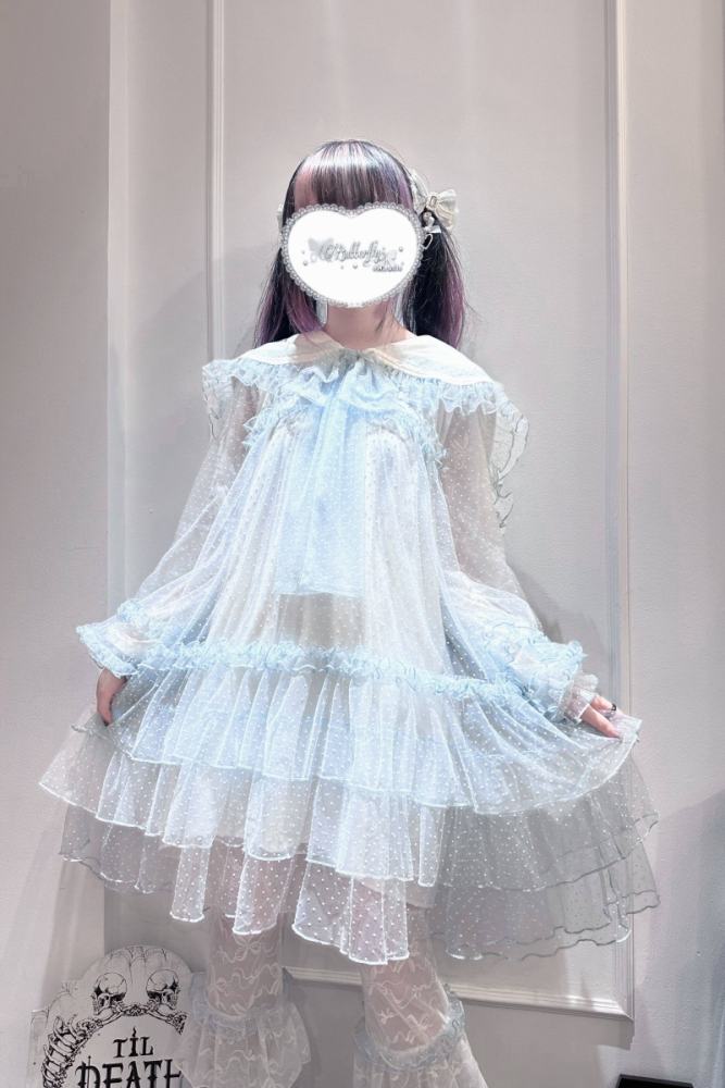 Pink Rabbit ~Sea Salt Soda~ Jirai Kei Dress and Long Trousers