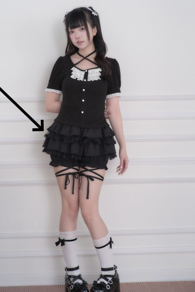 NoGenki Ruffle Bloomer Shorts and Jirai Kei Top