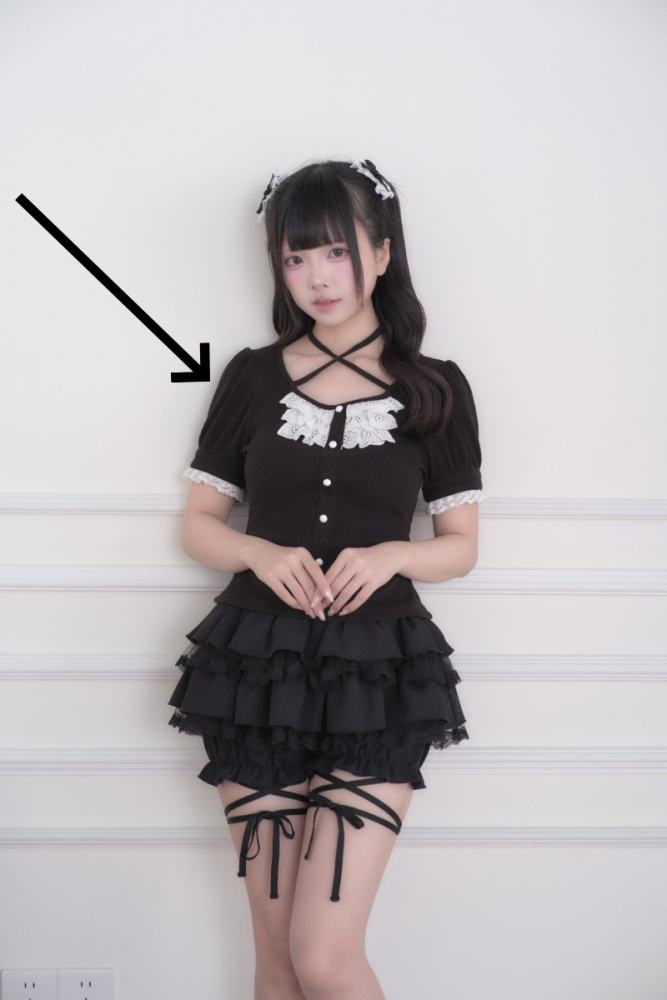 NoGenki Ruffle Bloomer Shorts and Jirai Kei Top