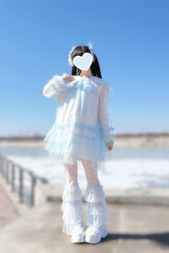 Pink Rabbit ~Sea Salt Soda~ Jirai Kei Dress and Long Trousers