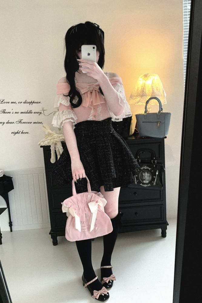 Kitty Bxllet ~Shiratsuki Mina~ Off Shoulder Jirai Kei Top 5 Colors