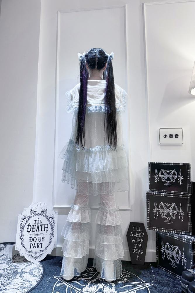 Pink Rabbit ~Sea Salt Soda~ Jirai Kei Dress and Long Trousers
