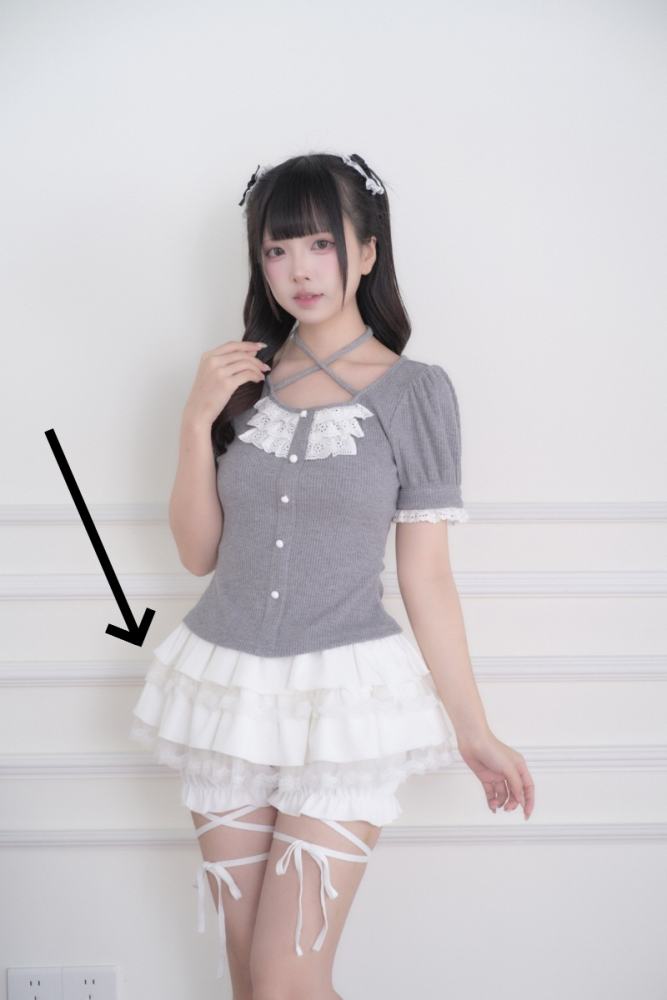 NoGenki Ruffle Bloomer Shorts and Jirai Kei Top