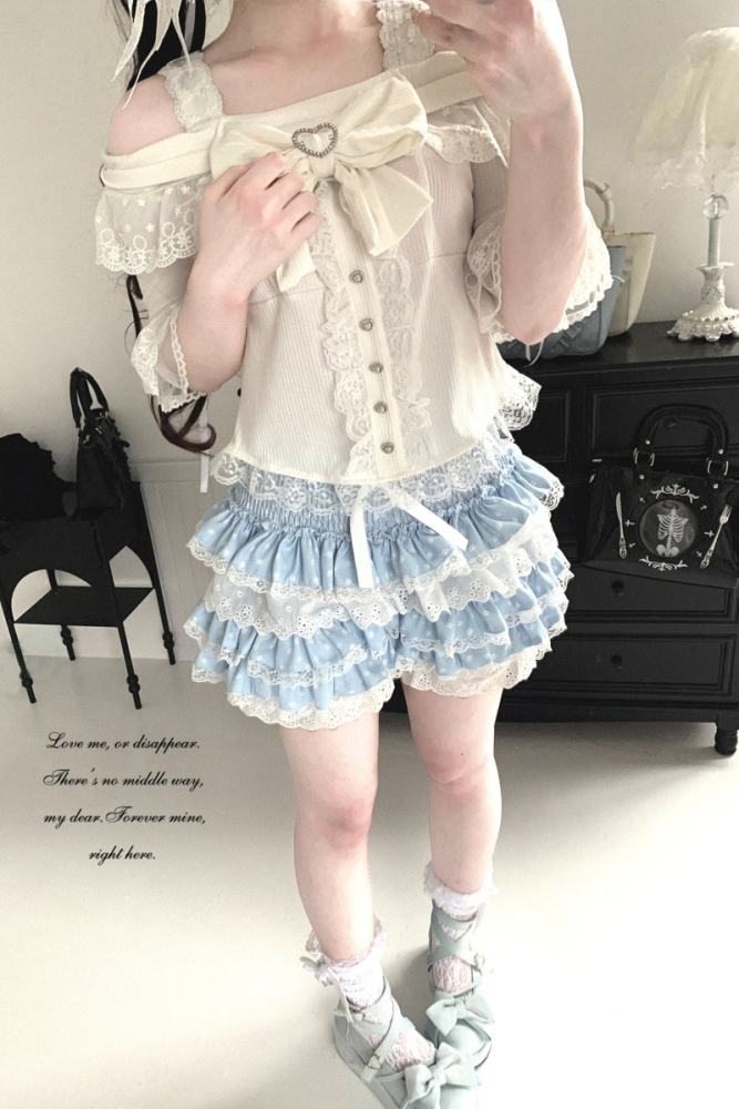 Kitty Bxllet ~Shiratsuki Mina~ Off Shoulder Jirai Kei Top 5 Colors
