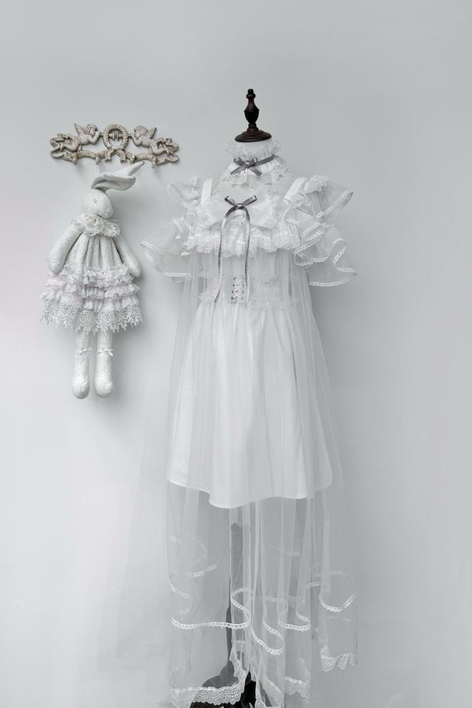 Pink Rabbit ~Starry Night~ Jirai Kei Shiro Kuro Strap Dress