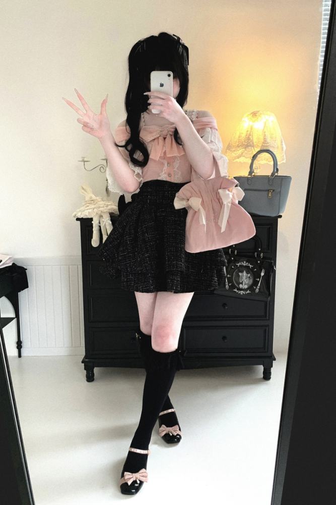 Kitty Bxllet ~Shiratsuki Mina~ Off Shoulder Jirai Kei Top 5 Colors