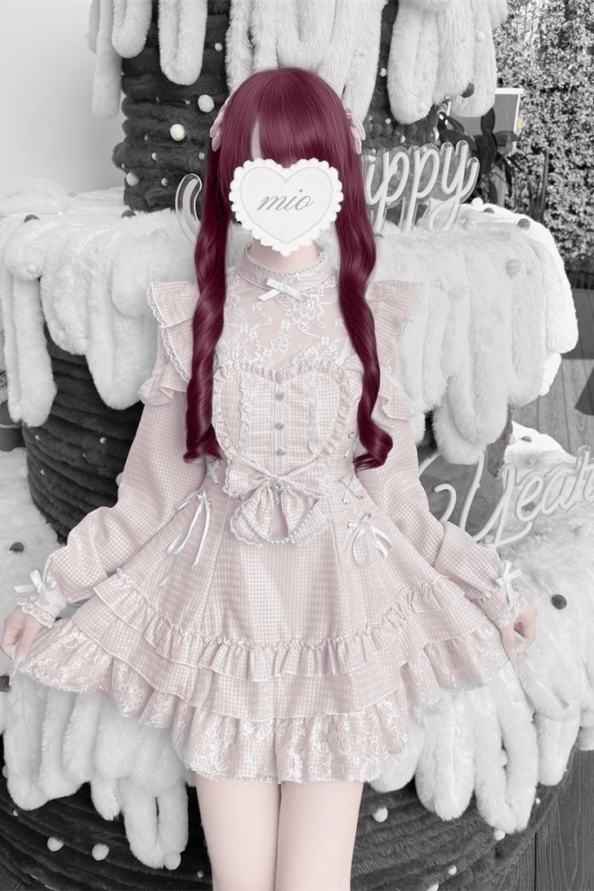 Cherry ~Angelic Tied Heart~ Jirai Kei Dress and Shorts 3 Colors