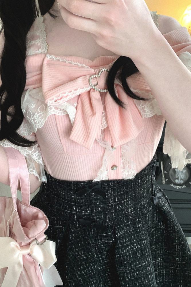 Kitty Bxllet ~Shiratsuki Mina~ Off Shoulder Jirai Kei Top 5 Colors