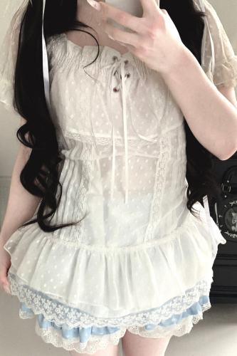 Kitty Bxllet ~Shizuru Shizuka~ Dotted Jirai Kei Blouse 4 Colors