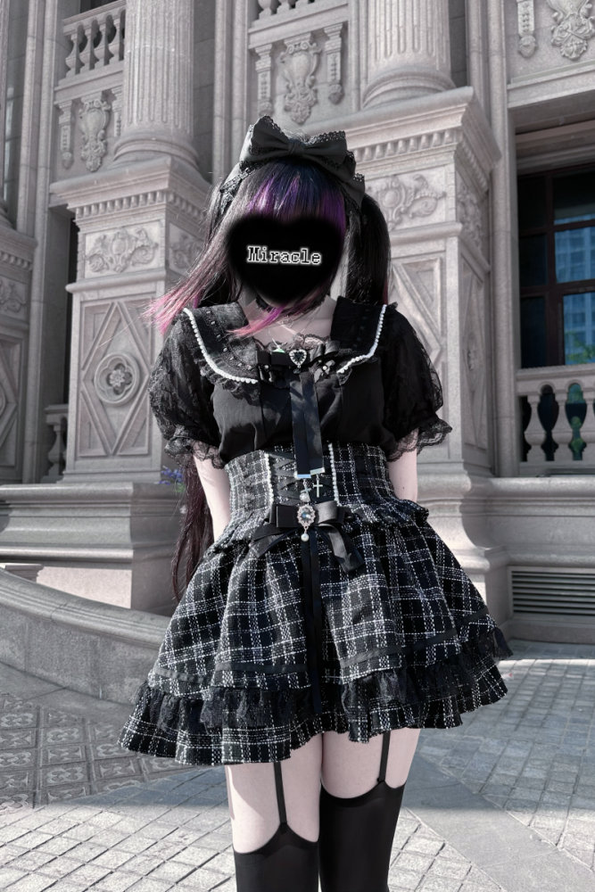 Virtual Paradise Lacework Sailor Collar Jirai Kei Blouse