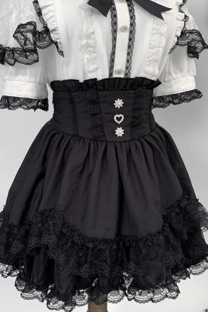Virtual Paradise Japanese Lacework Jirai Kei Blouse and Skirt