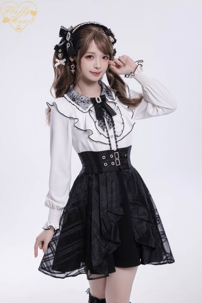 Fluffy Heart ~Alice Girl~ Jirai Kei Long Sleeve Blouse