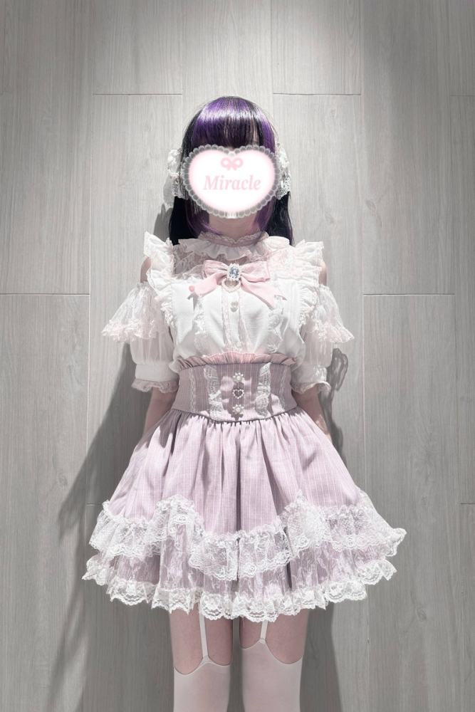 Virtual Paradise Japanese Lacework Jirai Kei Blouse and Skirt