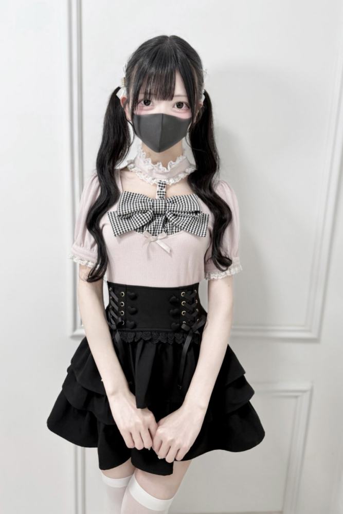 Nekura Lace Bow High Neck Jirai Kei Top 3 Colors