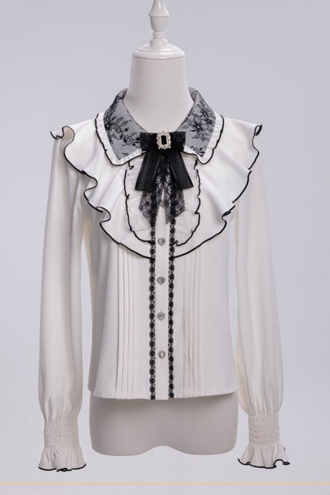 Fluffy Heart ~Alice Girl~ Jirai Kei Long Sleeve Blouse