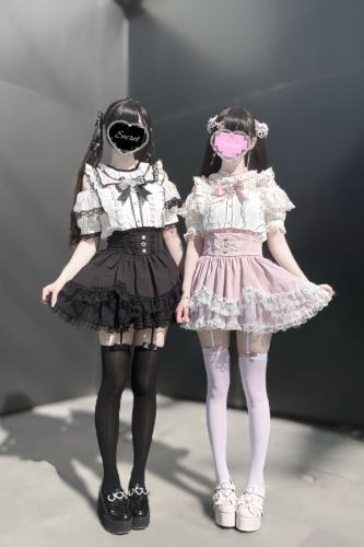 Virtual Paradise Japanese Lacework Jirai Kei Blouse and Skirt