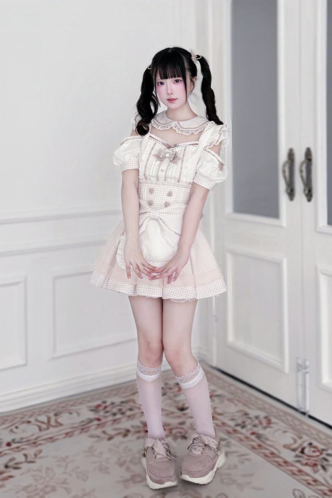 Lost Heart Japanese Maid Style Jirai Kei Blouse and Skirt