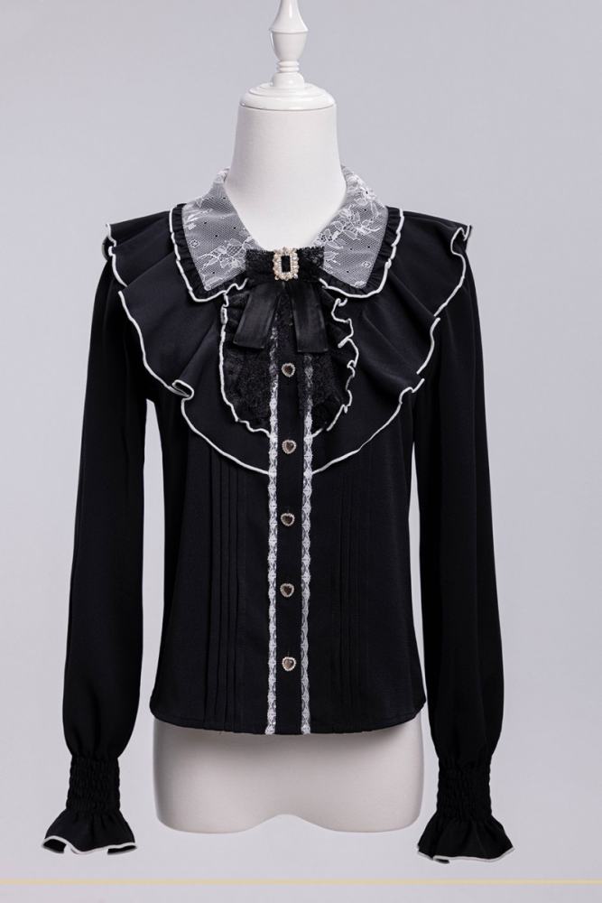 Fluffy Heart ~Alice Girl~ Jirai Kei Long Sleeve Blouse