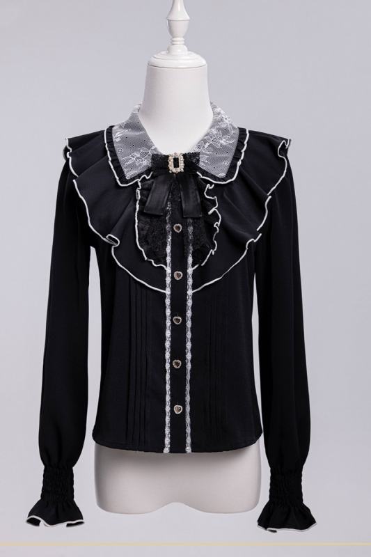Fluffy Heart ~Alice Girl~ Jirai Kei Long Sleeve Blouse