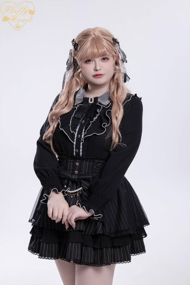 Fluffy Heart ~Alice Girl~ Jirai Kei Long Sleeve Blouse