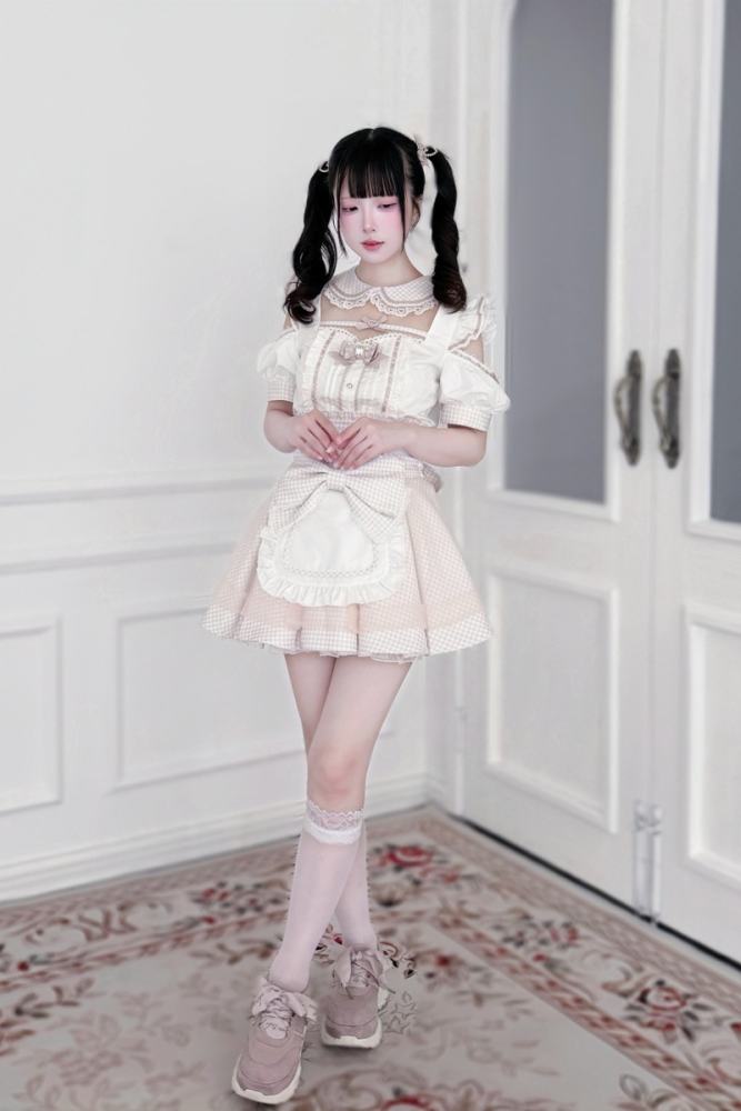 Lost Heart Japanese Maid Style Jirai Kei Blouse and Skirt