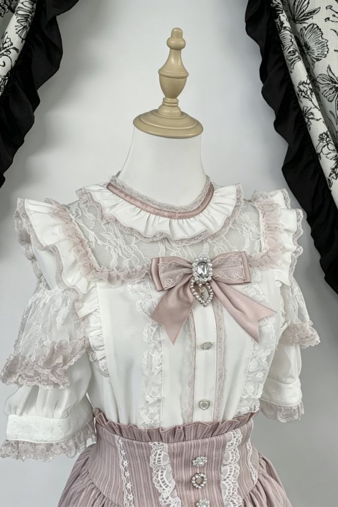 Virtual Paradise Japanese Lacework Jirai Kei Blouse and Skirt