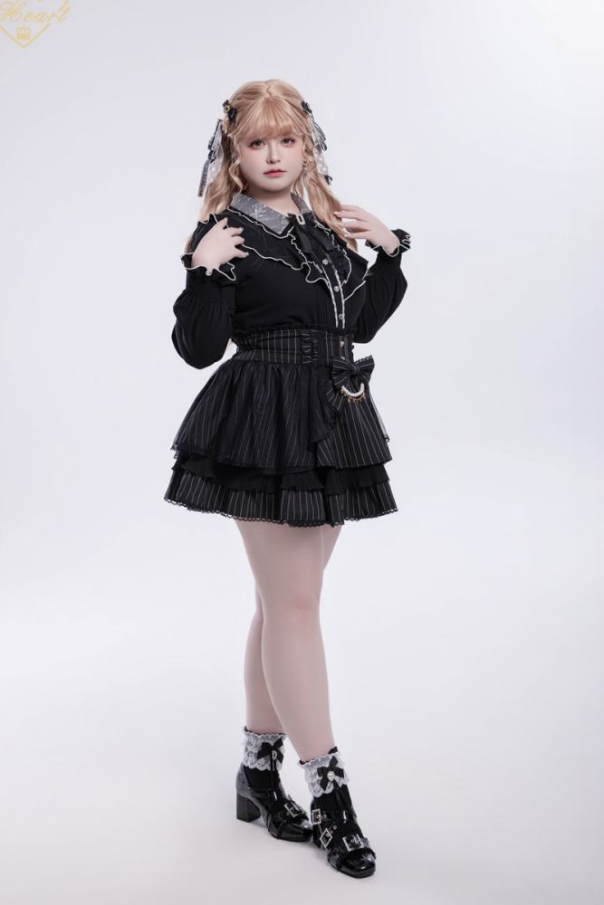 Fluffy Heart ~Alice Girl~ Jirai Kei Long Sleeve Blouse