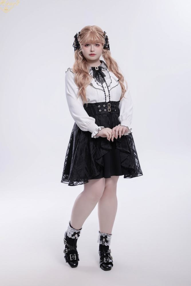 Fluffy Heart ~Alice Girl~ Jirai Kei Long Sleeve Blouse