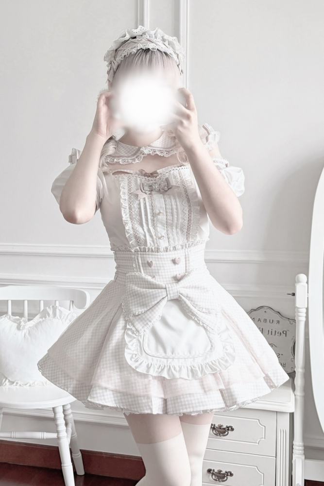 Lost Heart Japanese Maid Style Jirai Kei Blouse and Skirt
