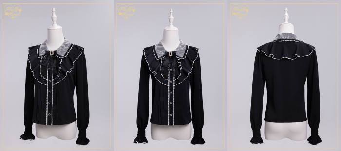 Fluffy Heart ~Alice Girl~ Jirai Kei Long Sleeve Blouse