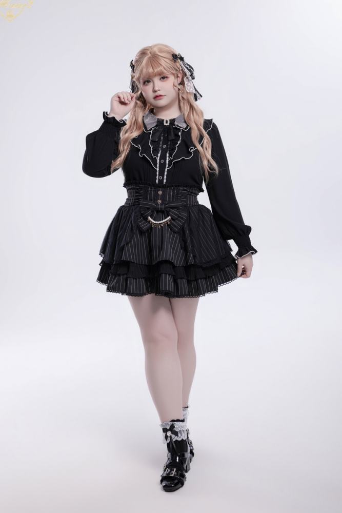 Fluffy Heart ~Alice Girl~ Jirai Kei Long Sleeve Blouse