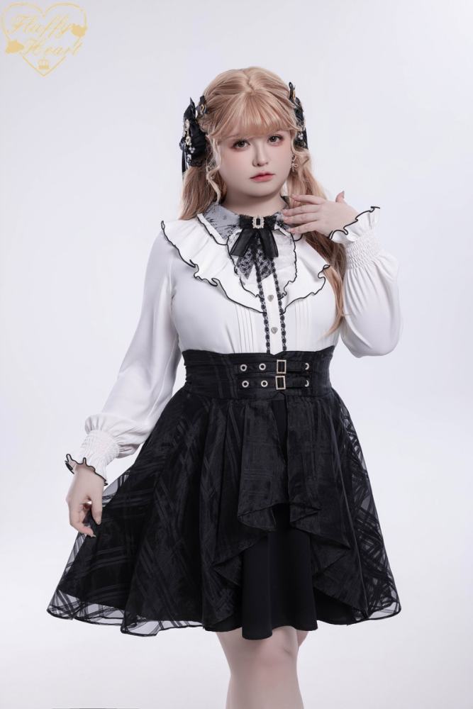 Fluffy Heart ~Alice Girl~ Jirai Kei Long Sleeve Blouse