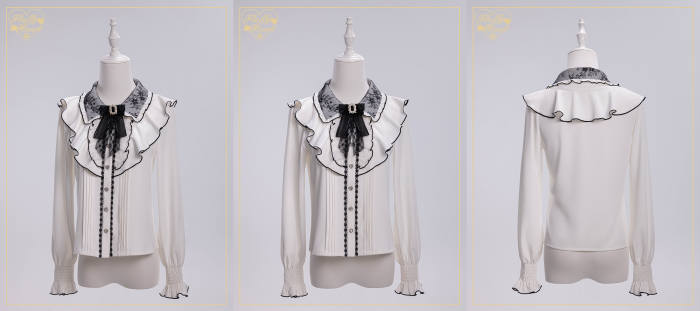 Fluffy Heart ~Alice Girl~ Jirai Kei Long Sleeve Blouse
