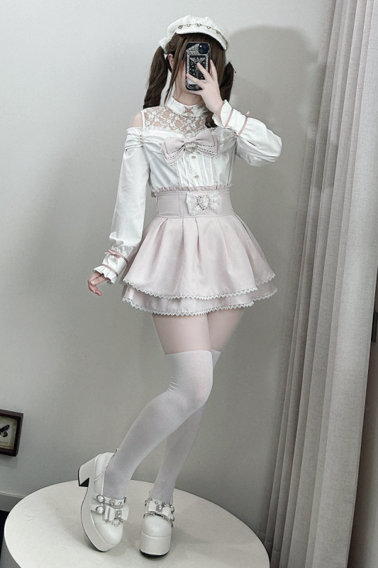 Lost Heart ~Sugar Frost~ Seikei Sweet Jirai Kei Blouse and Skirt