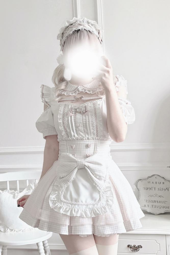 Lost Heart Japanese Maid Style Jirai Kei Blouse and Skirt