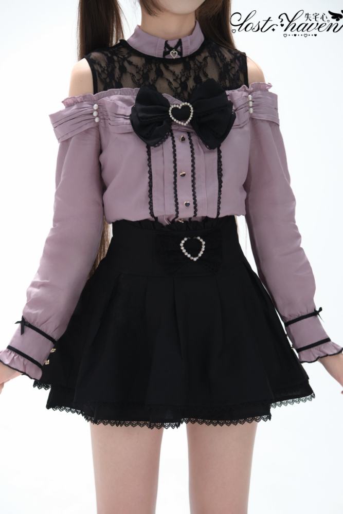 Lost Heart ~Sugar Frost~ Seikei Sweet Jirai Kei Blouse and Skirt