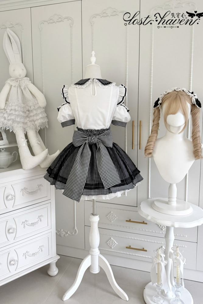 Lost Heart Japanese Maid Style Jirai Kei Blouse and Skirt