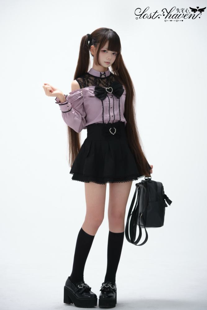 Lost Heart ~Sugar Frost~ Seikei Sweet Jirai Kei Blouse and Skirt
